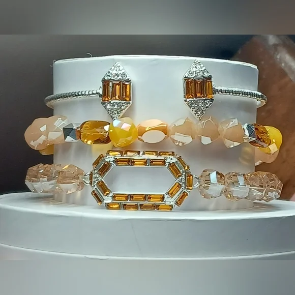 "A Sparkling Fall Day" Bracelet Stack by Bomb Party - Picture 3 of 6